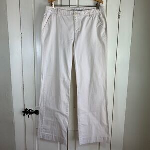 GAP Perfect‎ Khaki Women's Size 8L Wide Leg Pants Beige Cotton Blend Y2K School